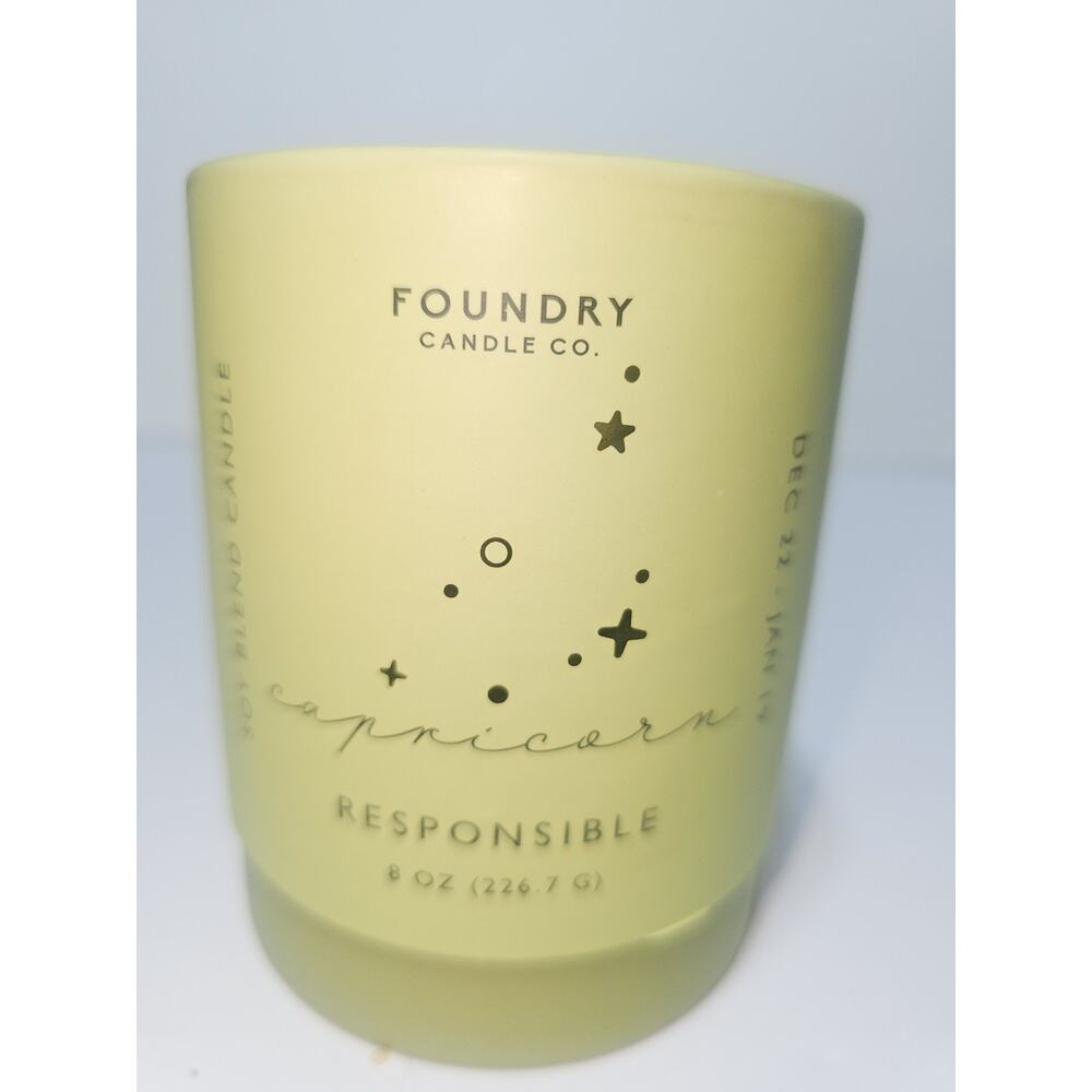 Foundry Candle Co CAPRICORN Candle Jar 8 oz Horoscope Constellation Soy Blend